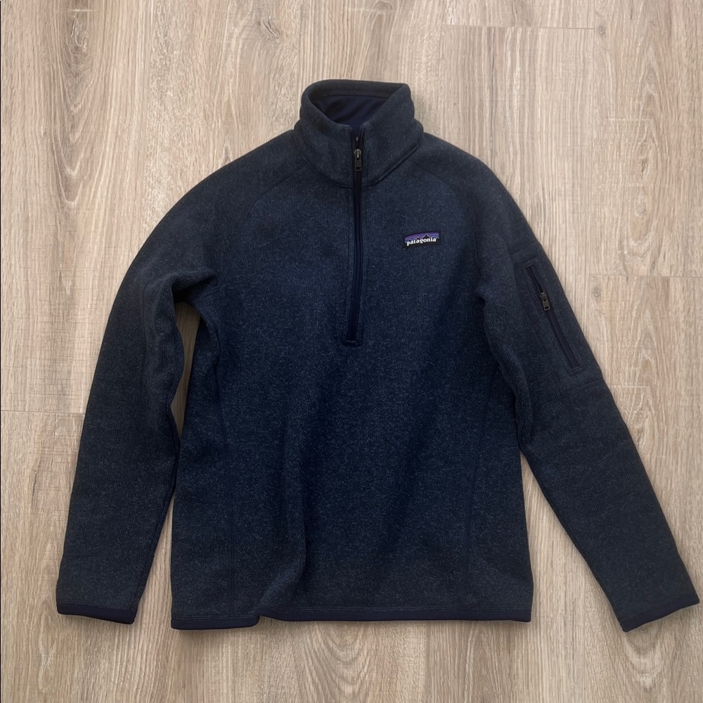 Patagonia Women's Navy Zip-Up Sweater
